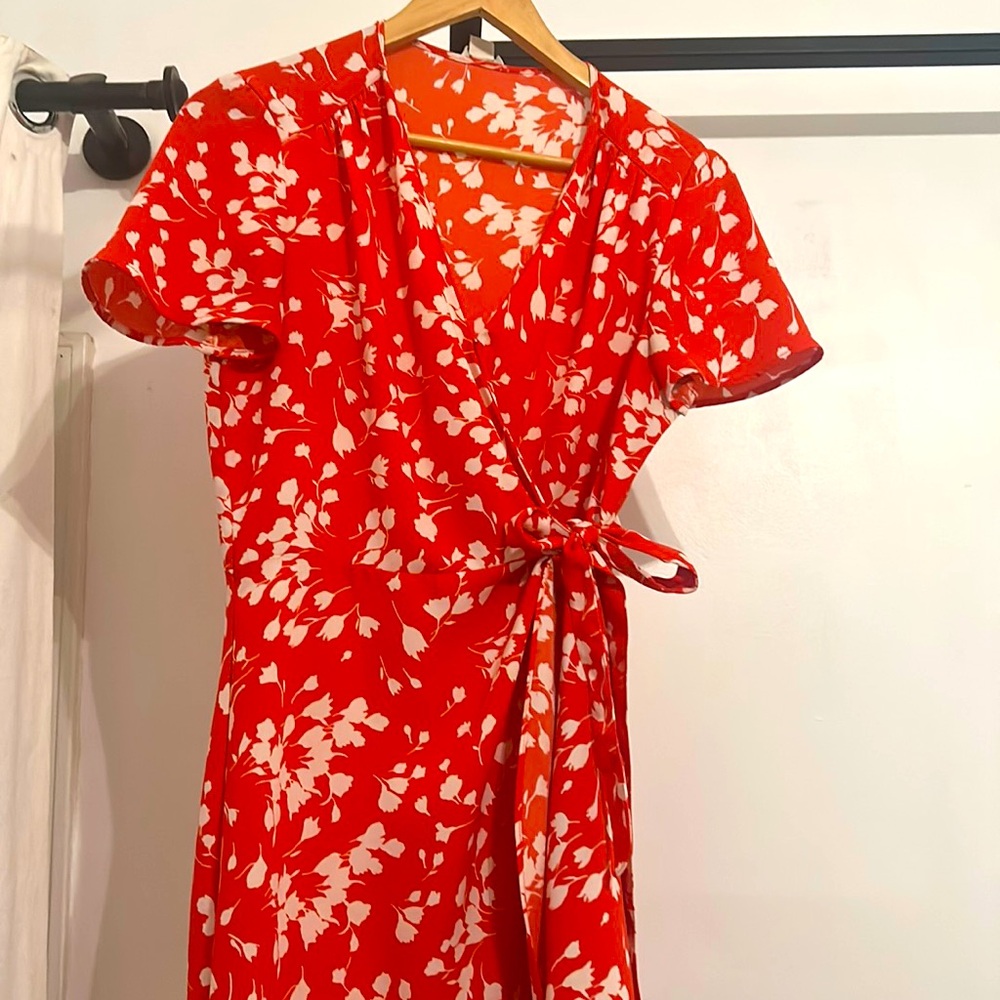 J Crew floral wrap dress